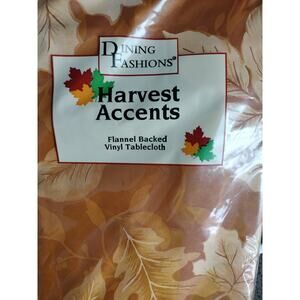 Tablecloth Dining Harvest Accents 52x52”Square Fall Leaves